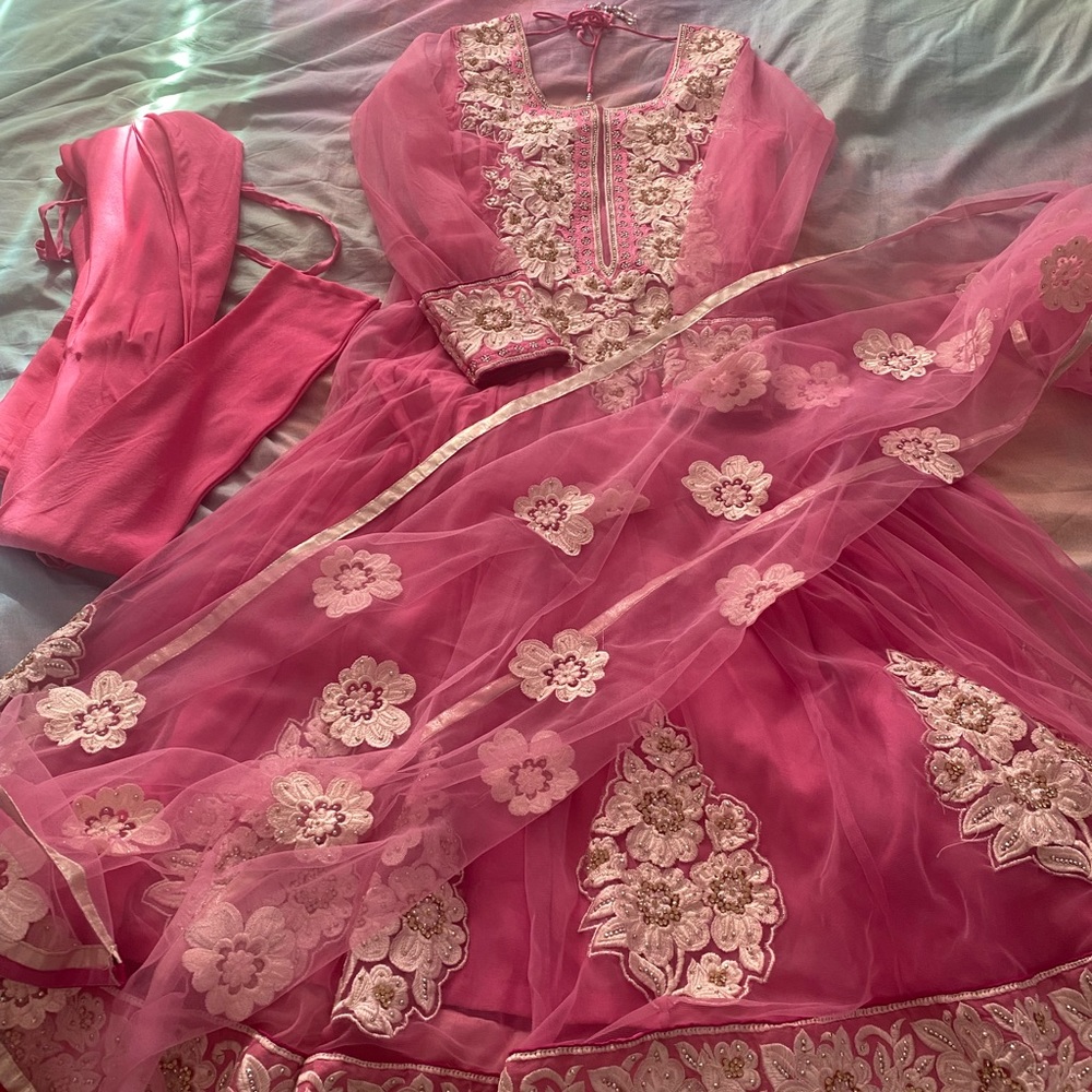 Indian /Pakistani anar kali style suit.